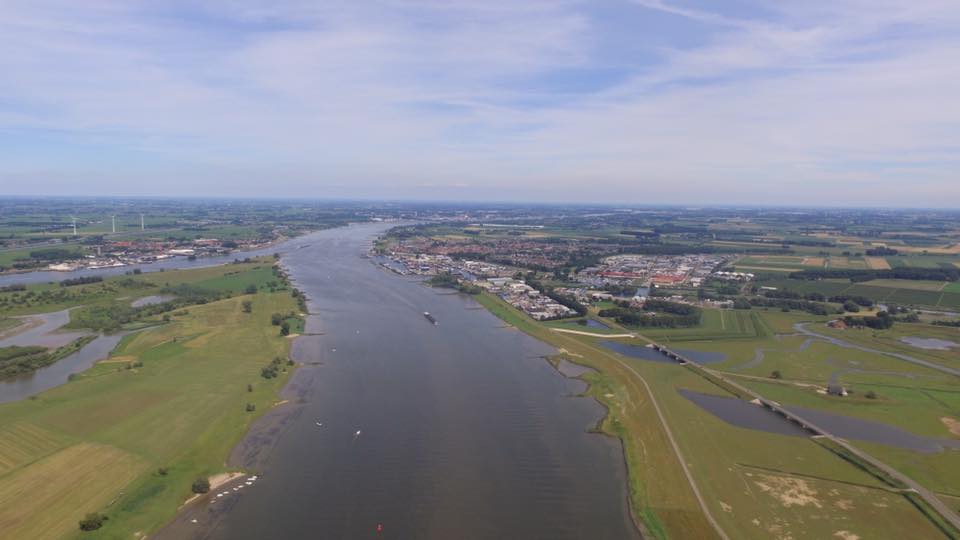 Merwede rivier van boven