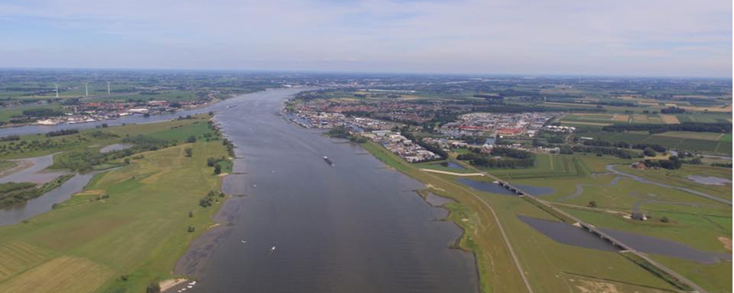 Merwede rivier van boven